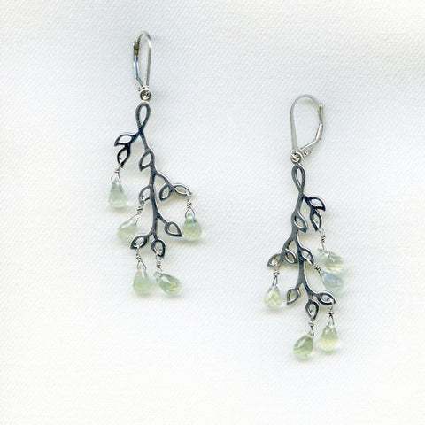 Prehnite Leaf earrrings – Luminesce Jewelry